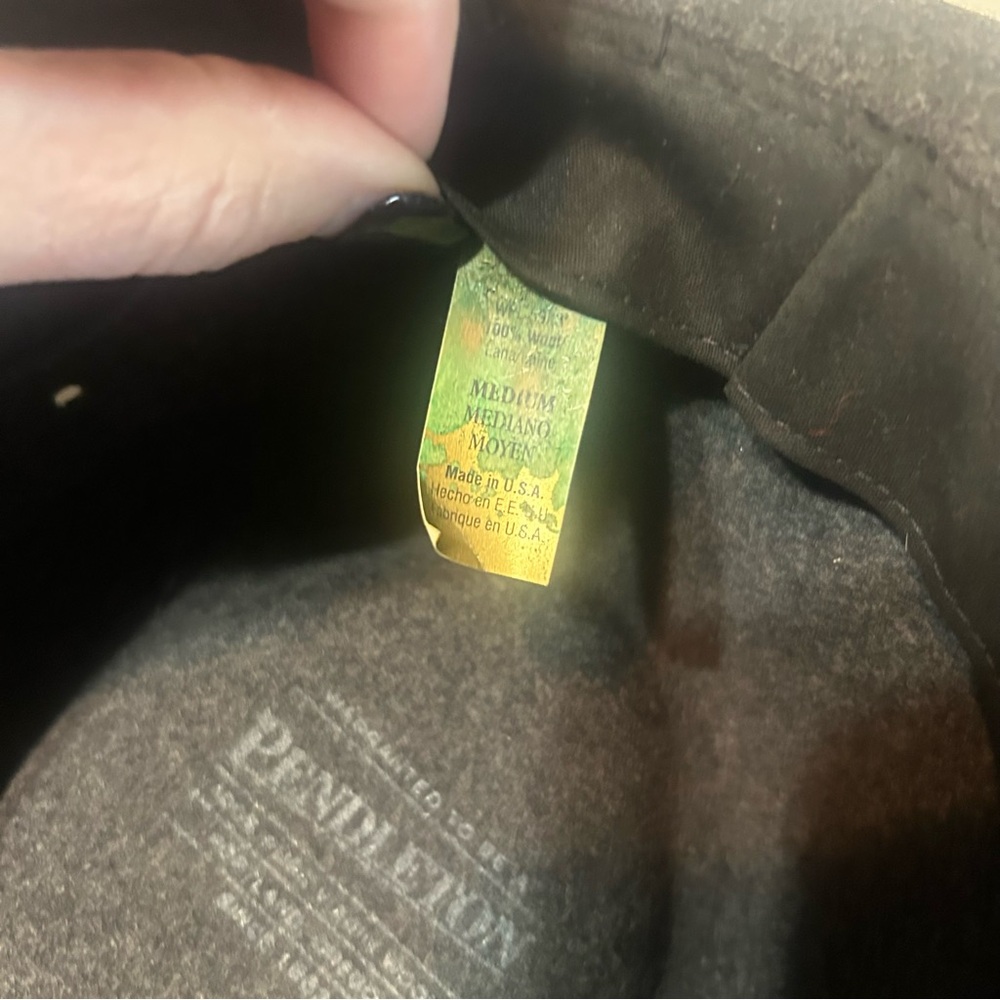 Vintage Pendleton Wool Hat Gray Medium - image 7